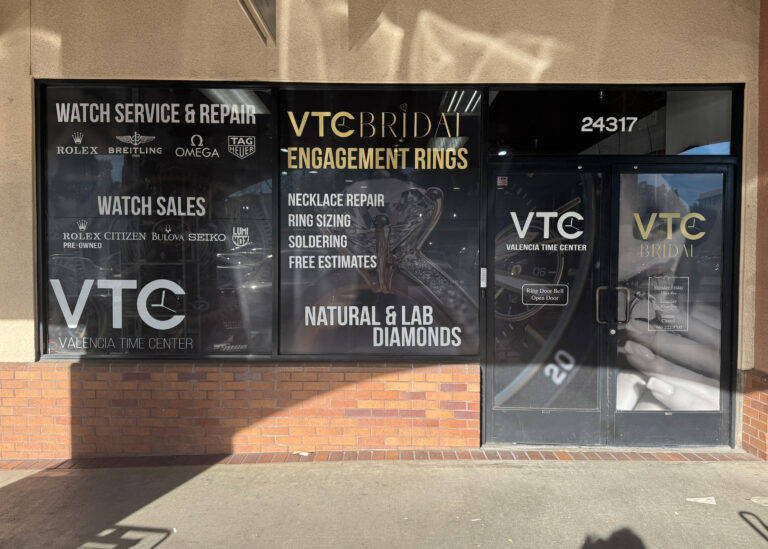 window graphics for a jewelry store in santa clarita