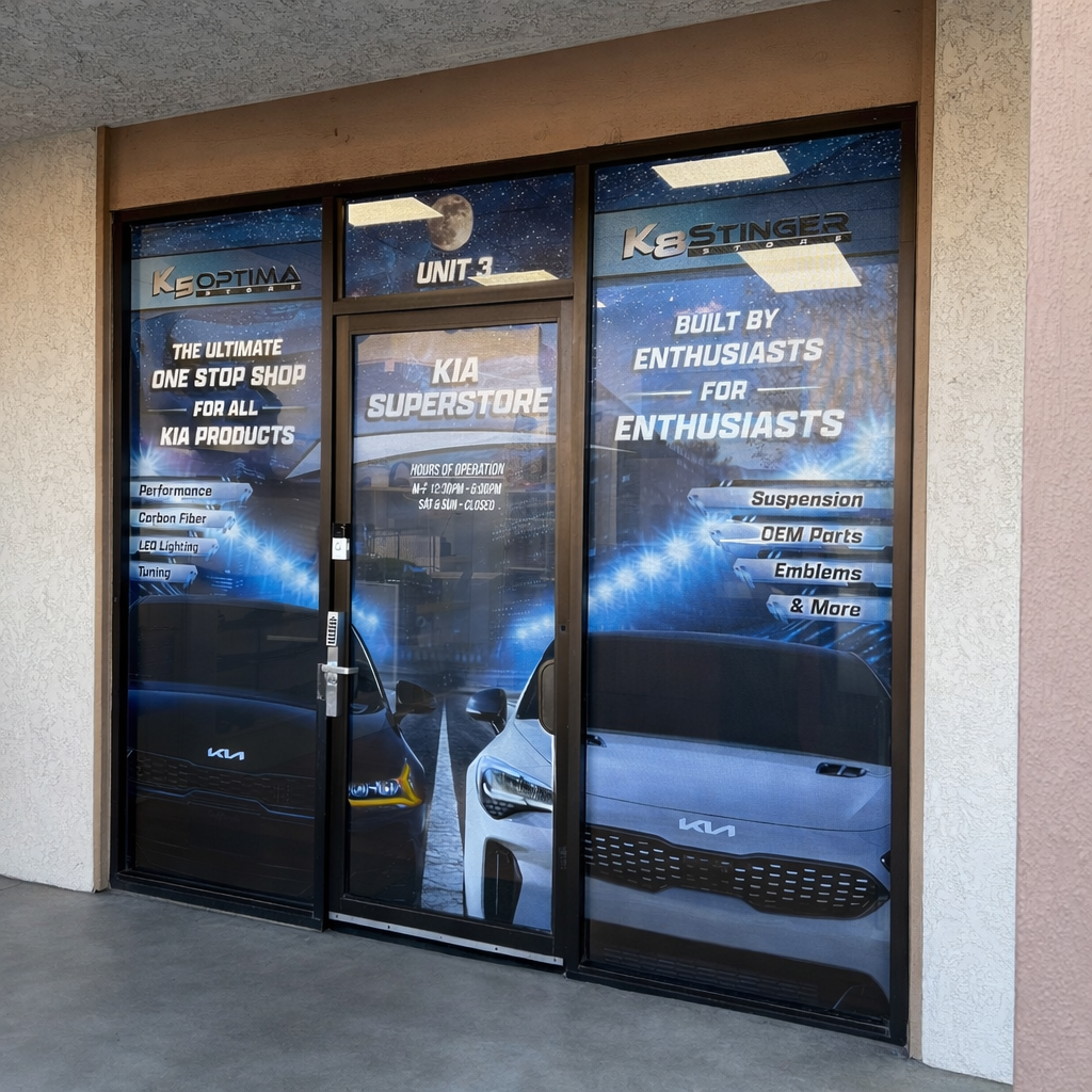 Perforated Window Graphics Designed and Installed in Los Angeles, California