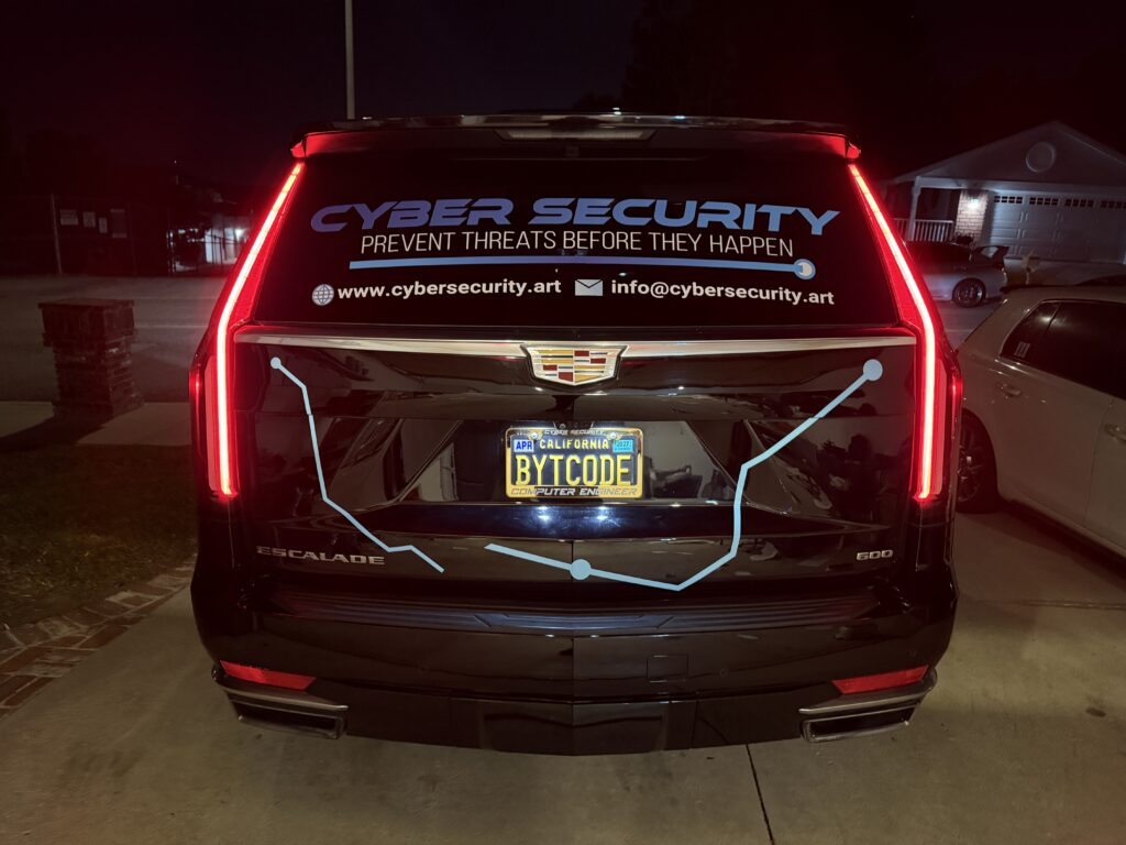 Back Window Partial Wrap for Cyber Security Company